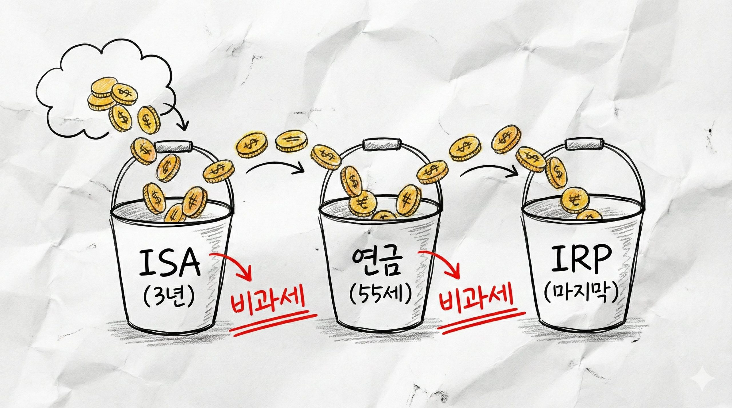 ISA vs 연금저축 vs IRP: 세금 150만 원 아끼는 ‘3단계 자금 설계 공식’ (2026)