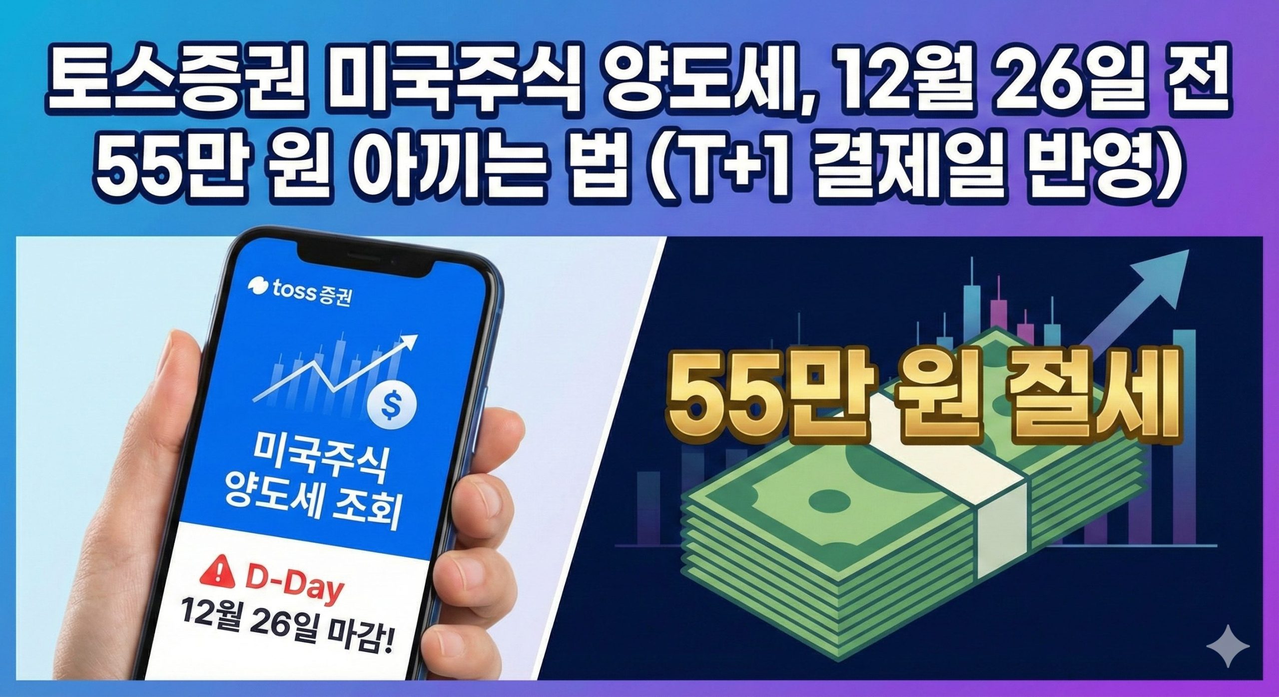 토스증권 미국주식 양도세, 12월 26일 전 1분 만에 55만 원 아끼는 법