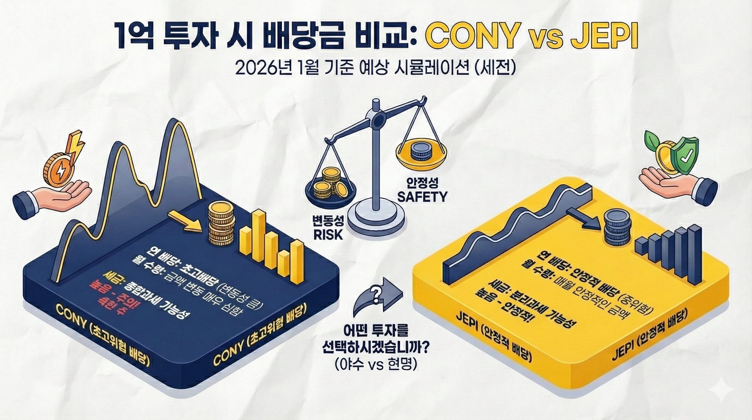 1억 넣으면 월 1,000만 원? 고배당 커버드콜 CONY의 진실과 JEPI 현실 수익률
