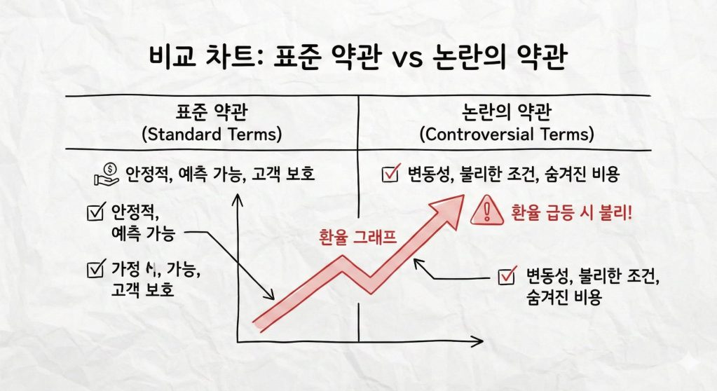 2. 표준약관 vs 변경된 약관
