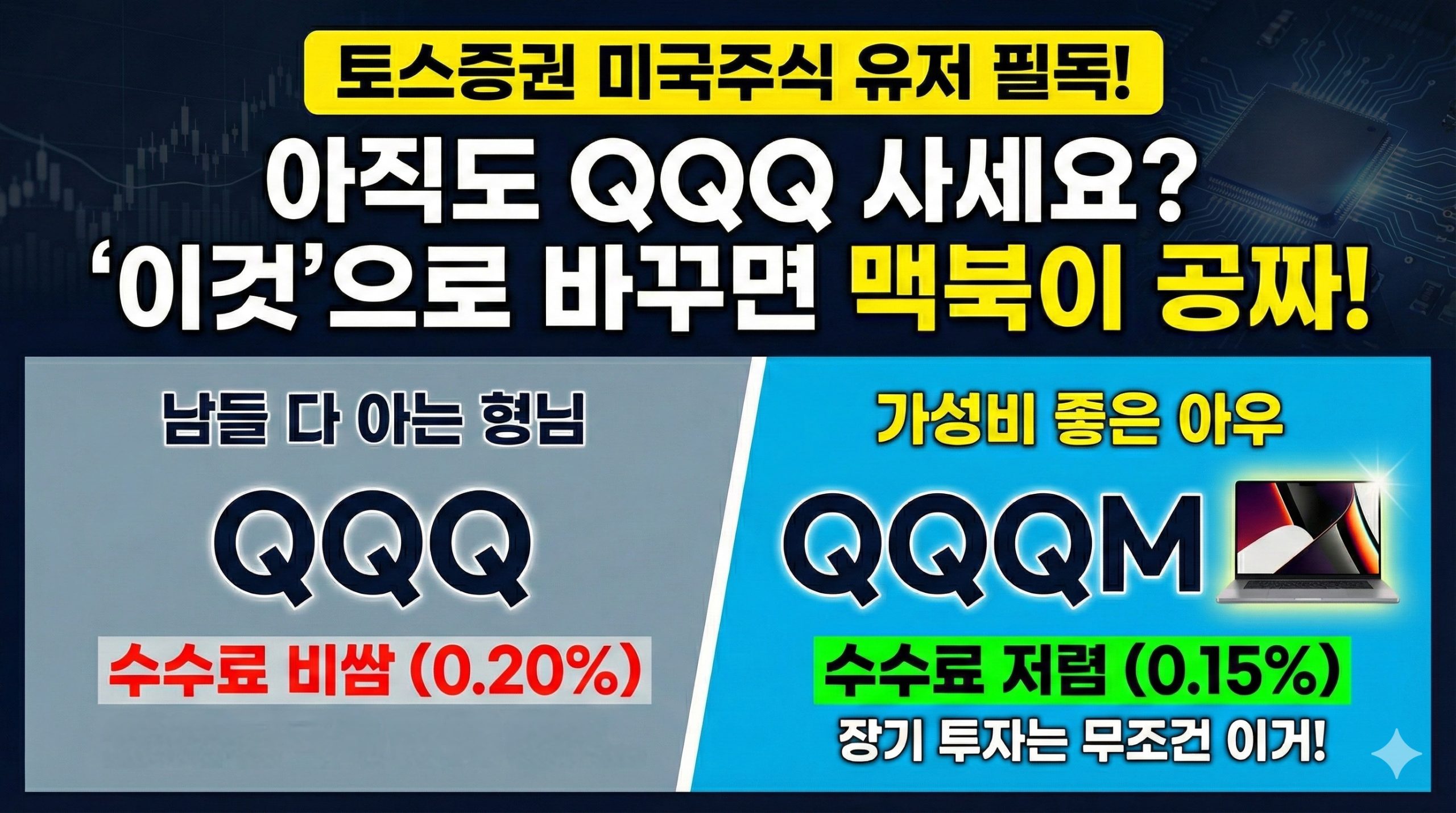 미국주식 QQQ vs QQQM 차이: 수수료로 맥북 값 아끼는 법