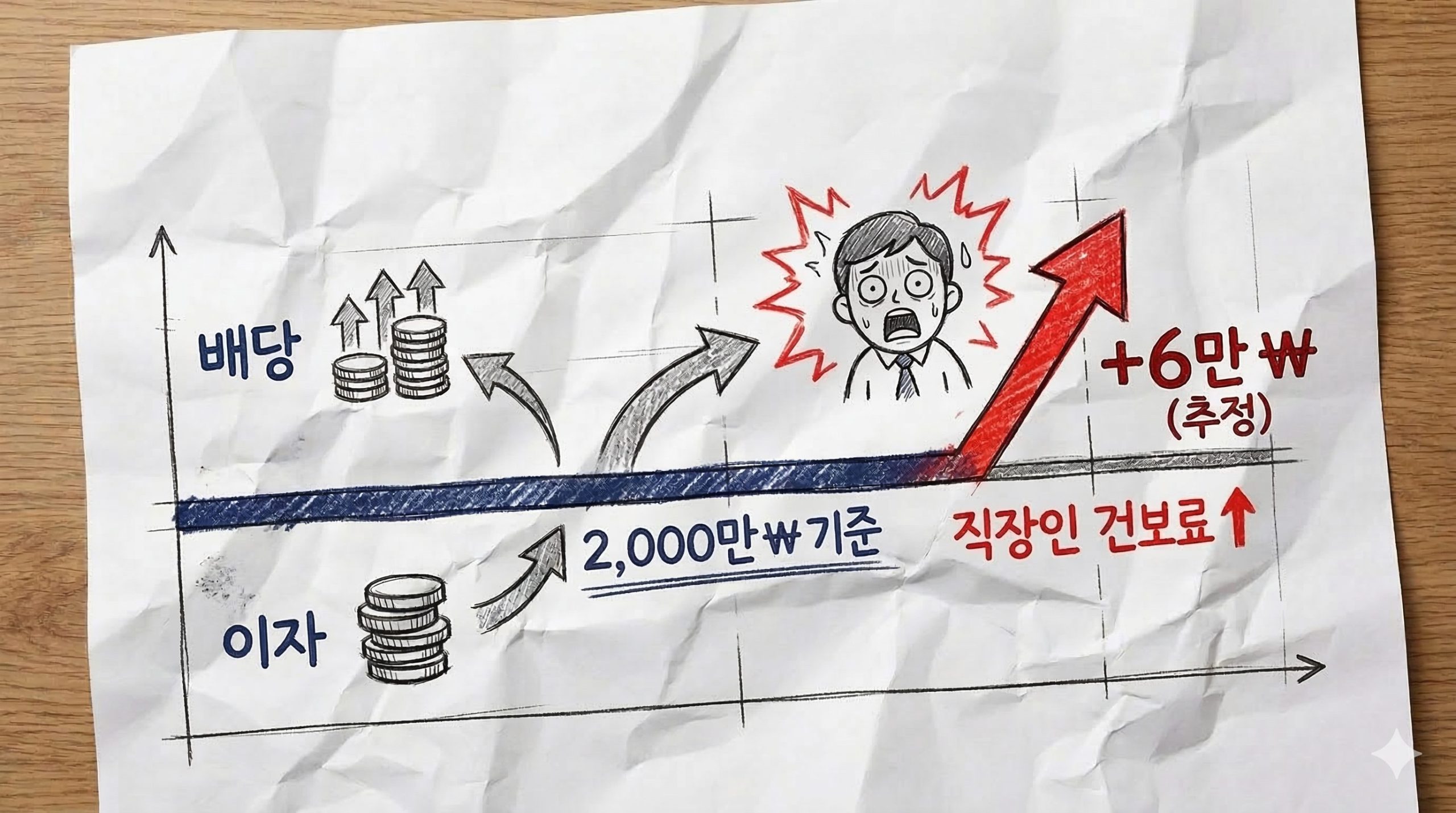 금융소득 2000만원 넘으면 건보료 얼마 나오지? (직장인 실제 계산)