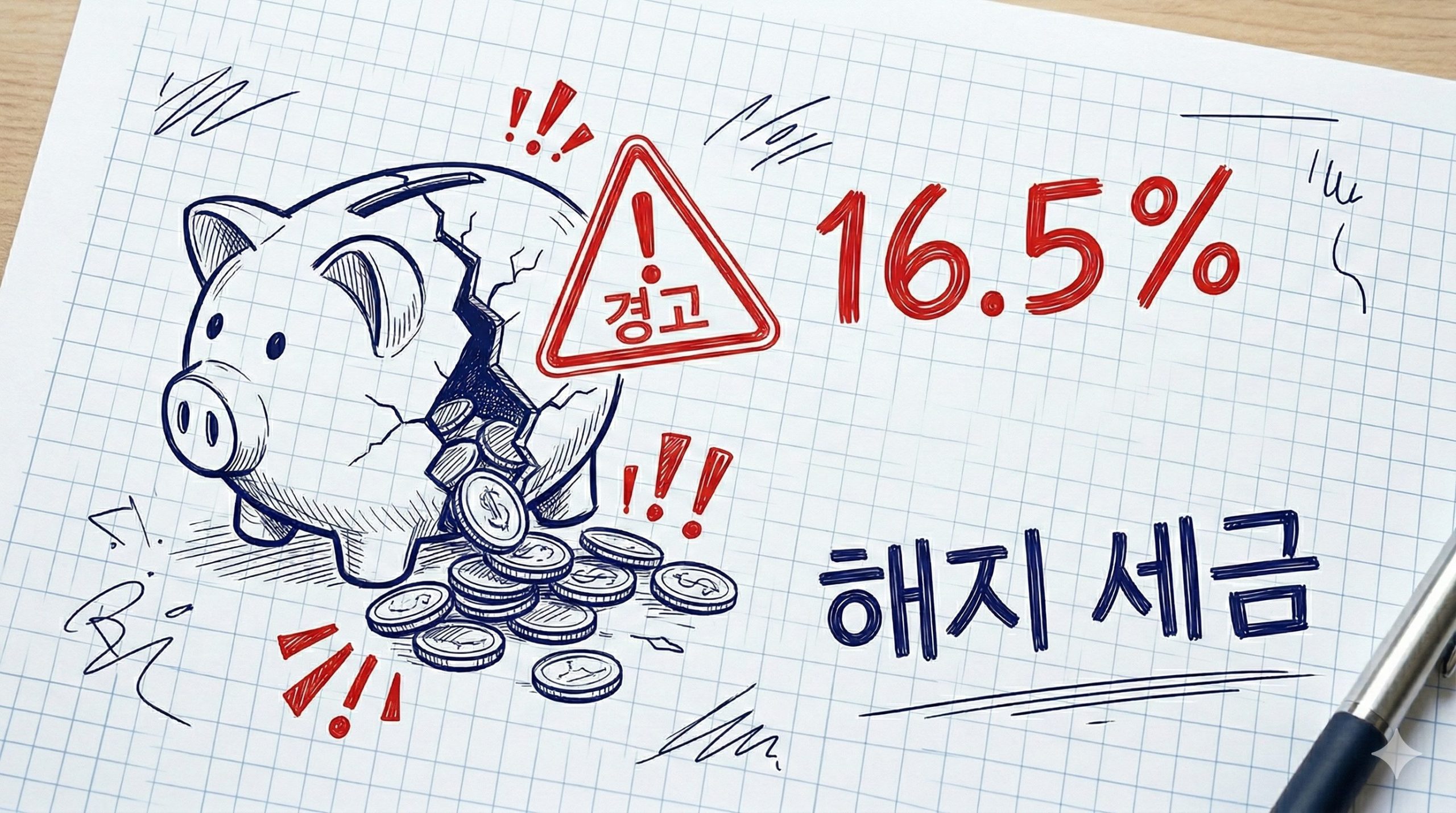 연금저축 해지 세금 16.5% 추징? 1천만 원 깨면 165만 원 잃습니다 (2026 최신)